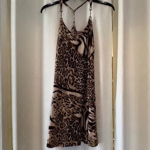 Leopard print mini dress